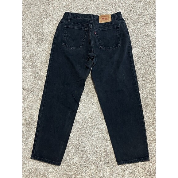 Levi’s 550 Relaxed Fit Tapered Jeans Size 14 MIS S 30x28 Black Denim MADE IN USA - Picture 8 of 10